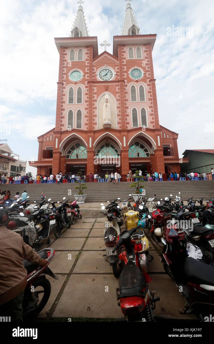 Église Notre Dame de Fatima. Messe catholique. Ho Chi Minh Ville. Le Vietnam. Banque D'Images