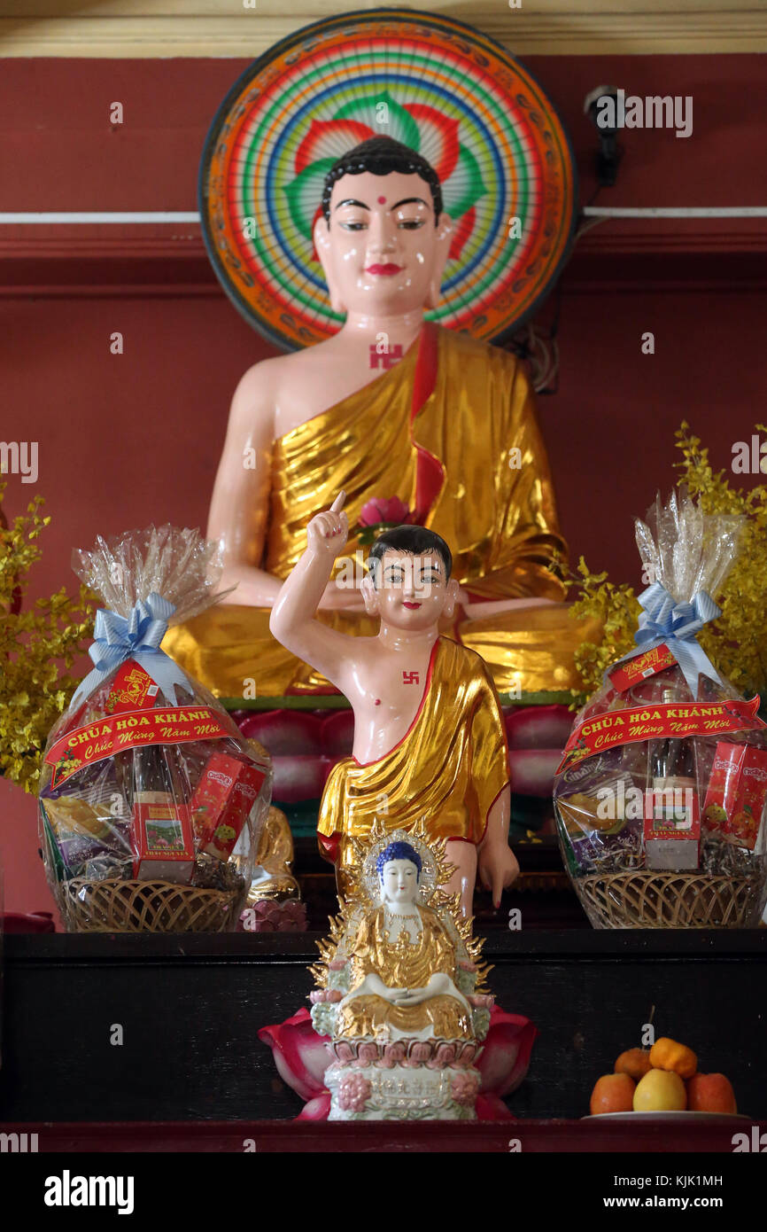 Le Prince Siddhartha Gautama, Bouddha comme un enfant. Ho Chi Minh Ville. Le Vietnam. Banque D'Images