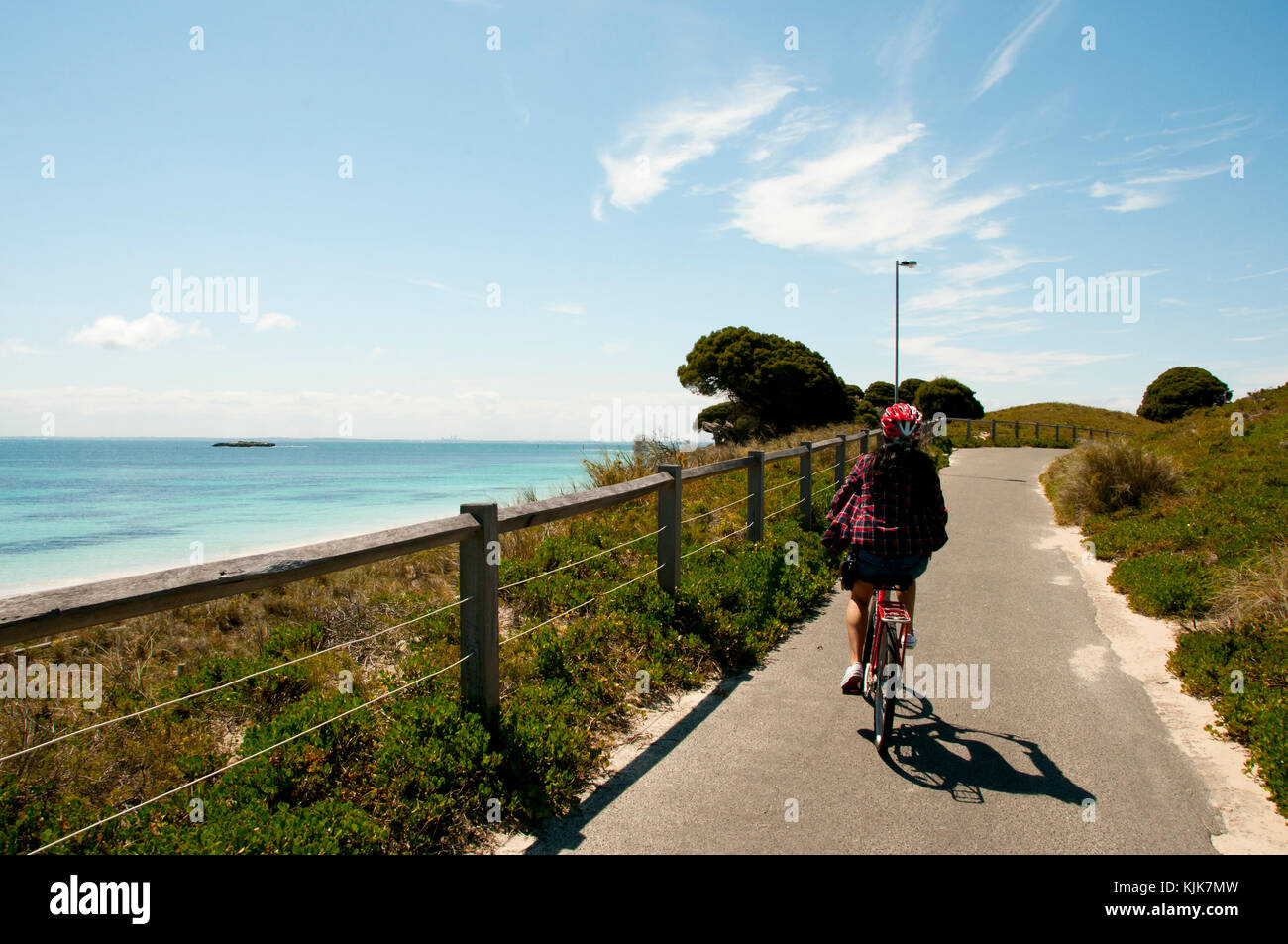 Randonnée à vélo sur Rottnest Island - Australie Banque D'Images