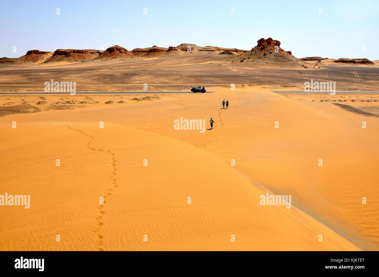 Désert de Libye, province Assiout. L'Égypte. Banque D'Images