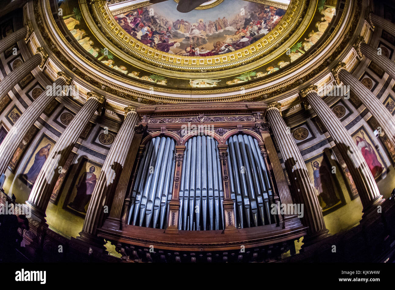 Eglise de La Madeleine, Paris. Organ.1846. La France. Banque D'Images