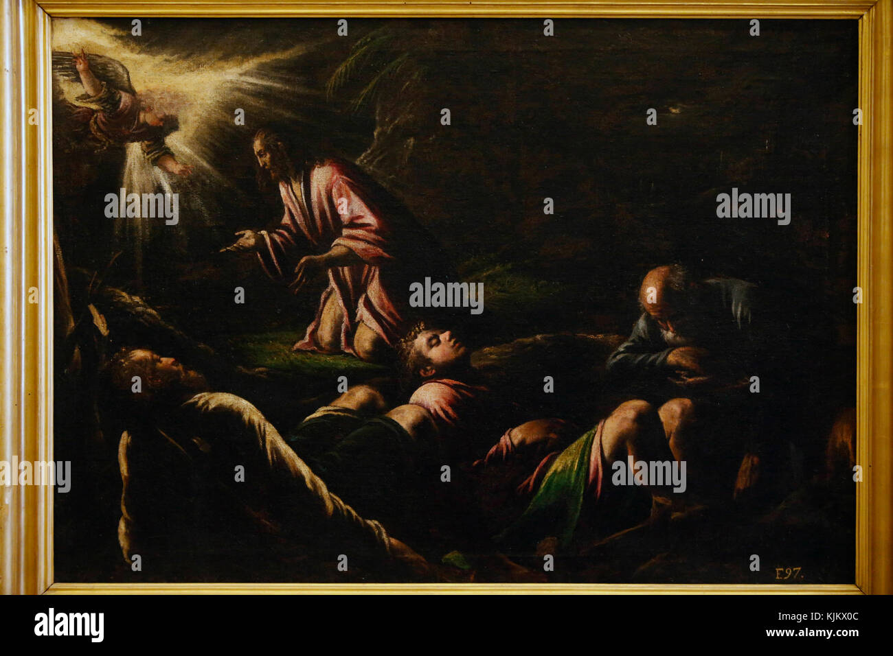 Galerie Barberini, Rome. Le Christ priant dans le jardin de Gethsémani. Leandro Bassano, appelé Ponte dall, Bassano del Grappa 1557 - Venezia 1622. Toile Banque D'Images