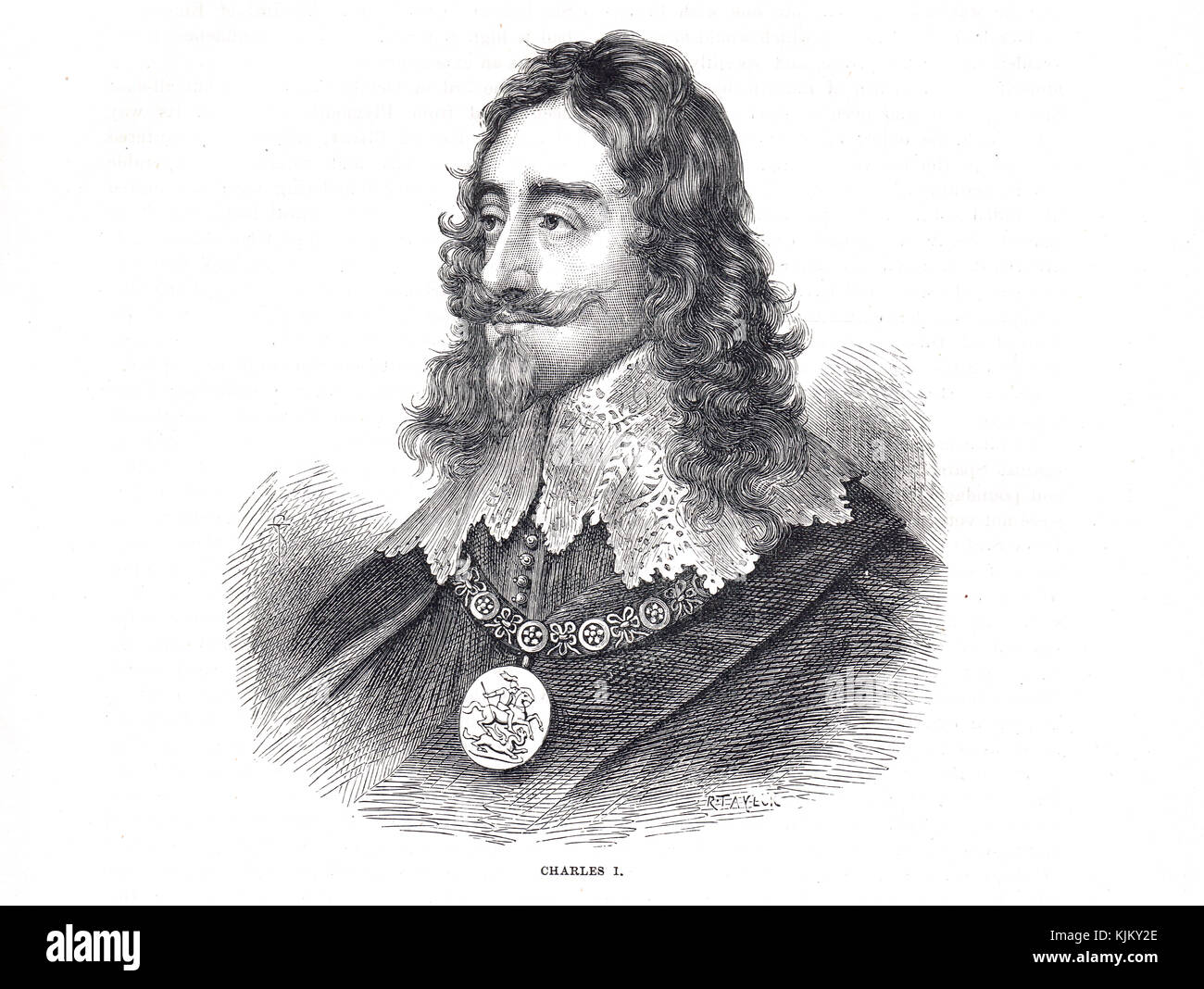 Le roi Charles Ier d'Angleterre (1600 - 1649). régna 1625-1649 Banque D'Images