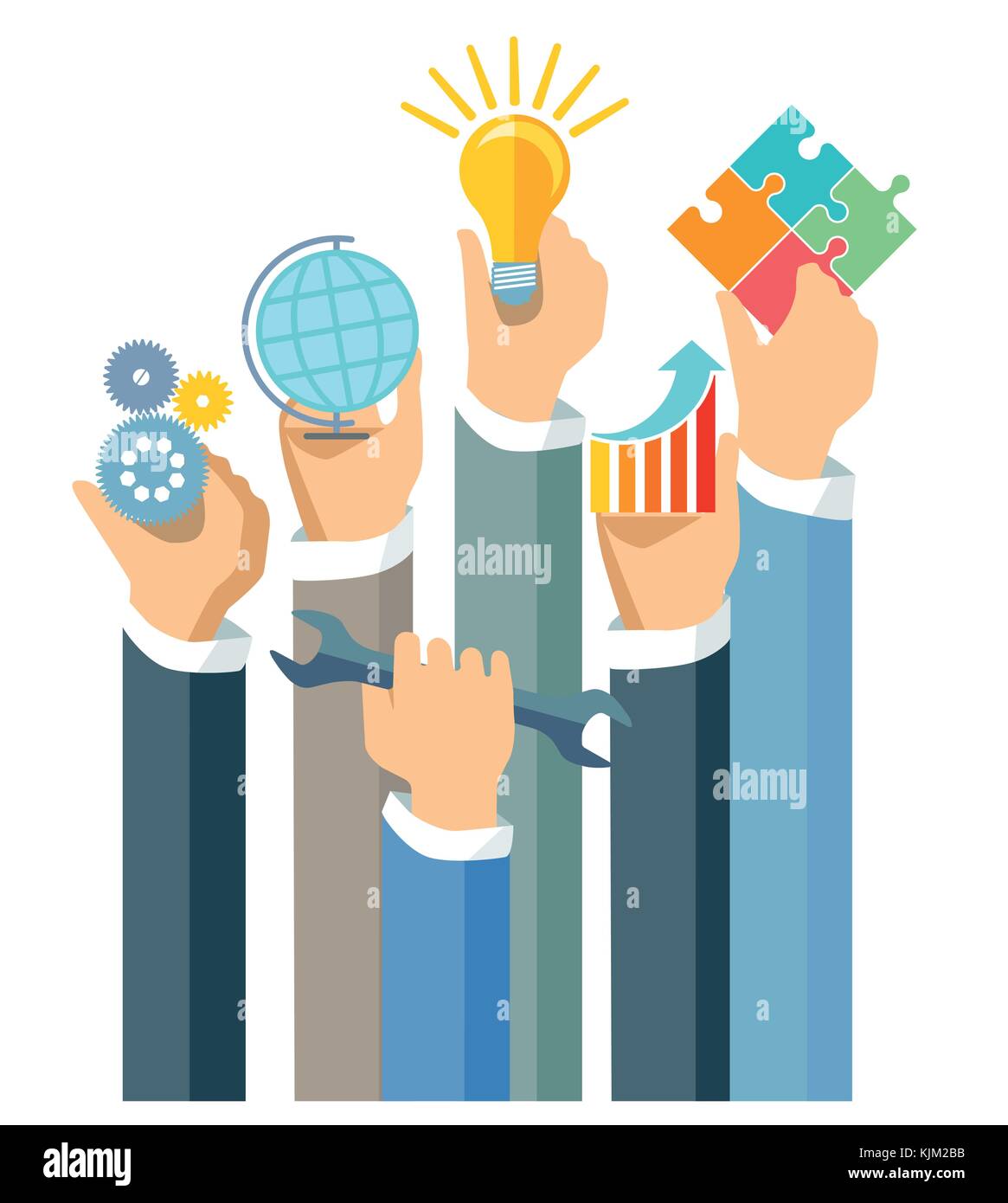 Montrant les performances de l'entreprise, illustration Illustration de Vecteur