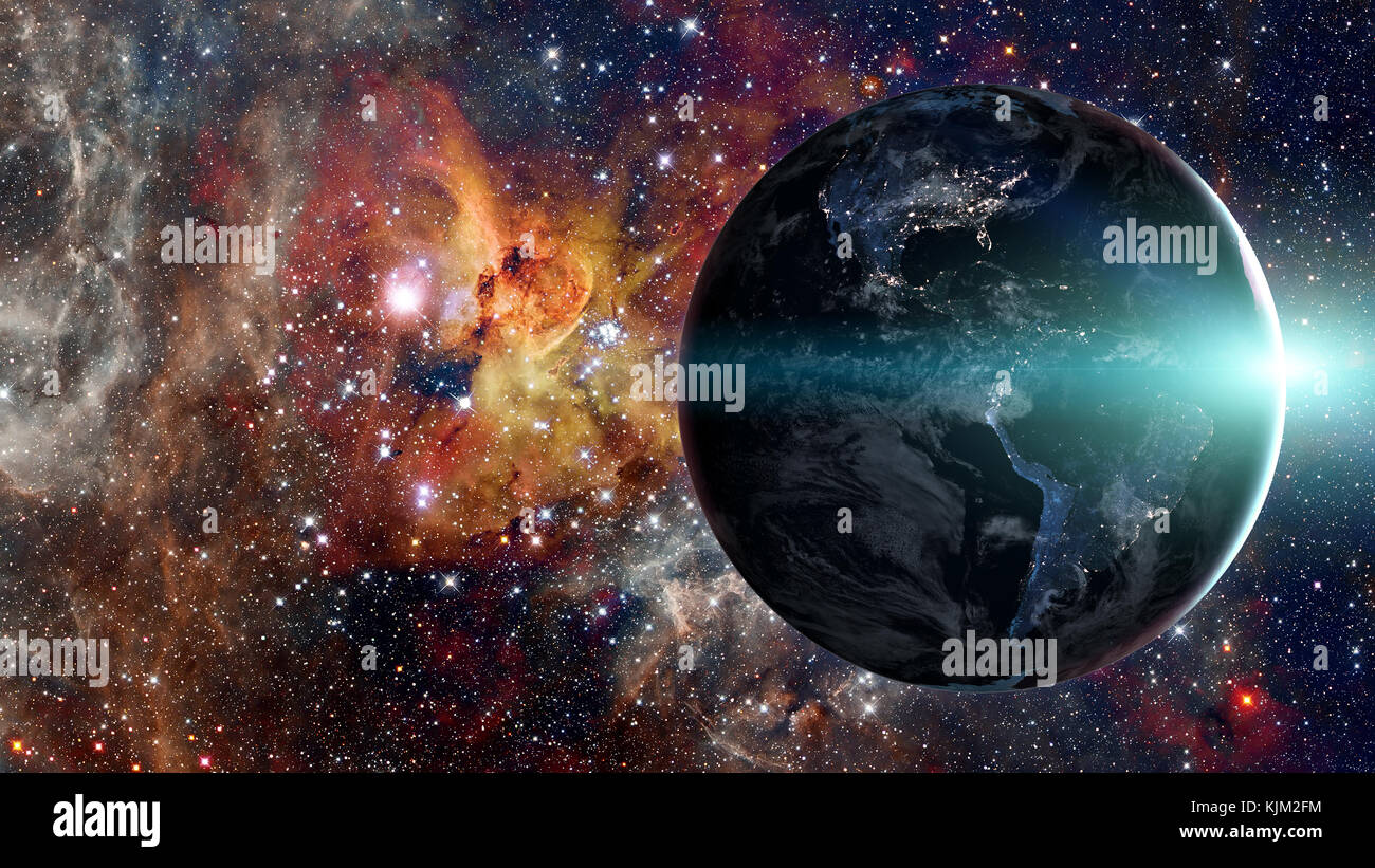 La planète Terre à partir de l'espace. Éléments de cette image fournie par la NASA Banque D'Images