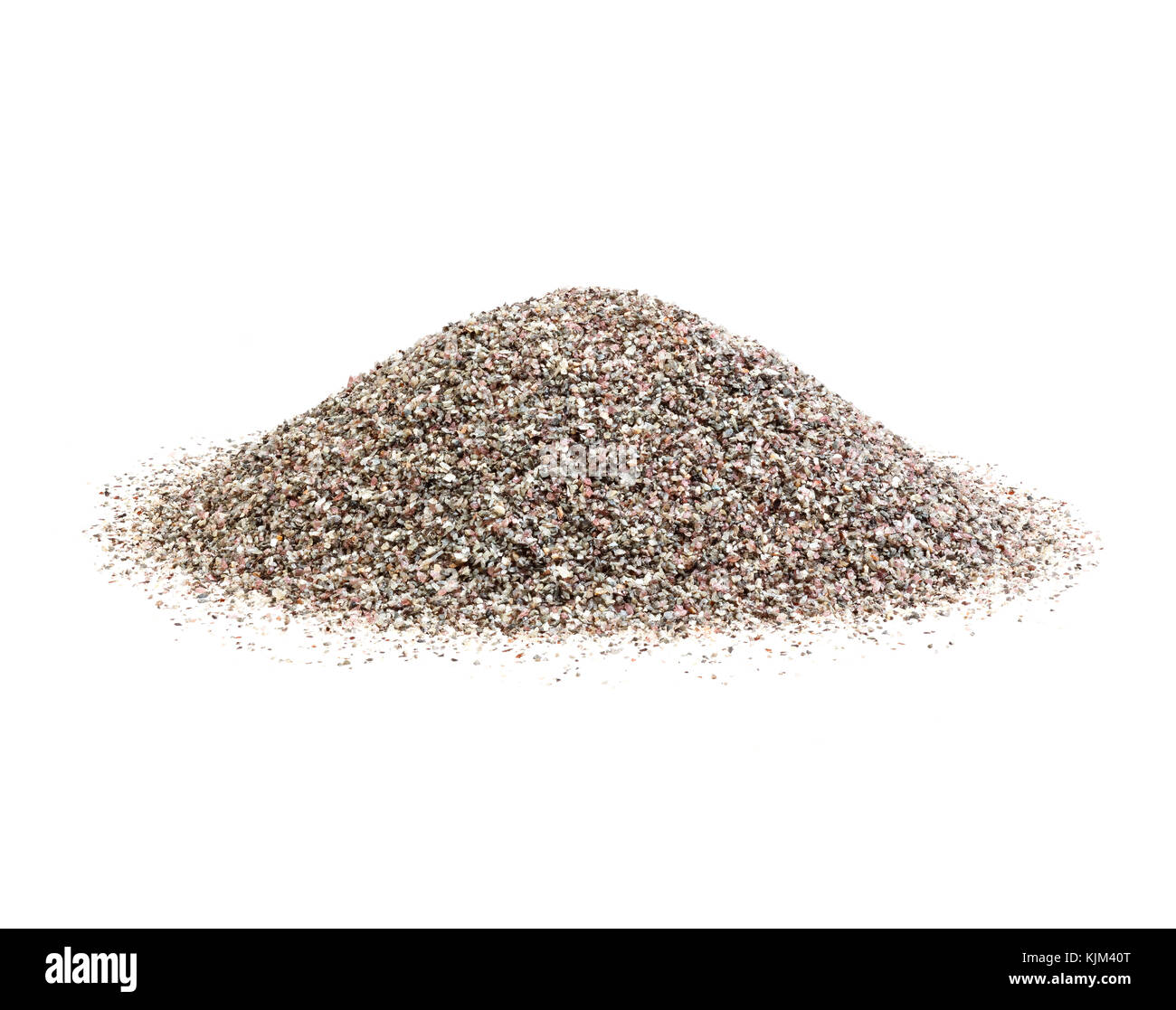 Sable coloré isolé sur blanc. Banque D'Images