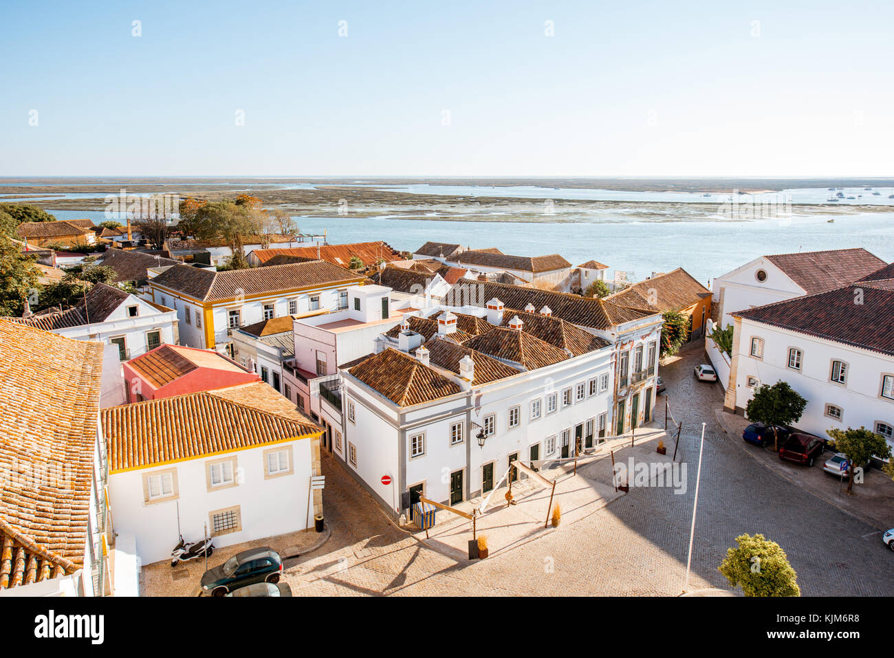 La ville de Faro au Portugal Banque D'Images