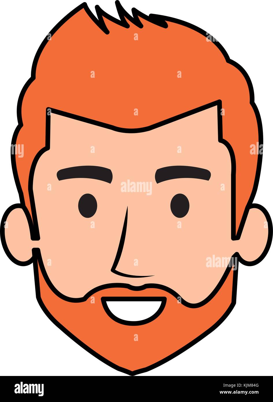 Tête de jeune homme de caractère avatar design illustration vectorielle ...