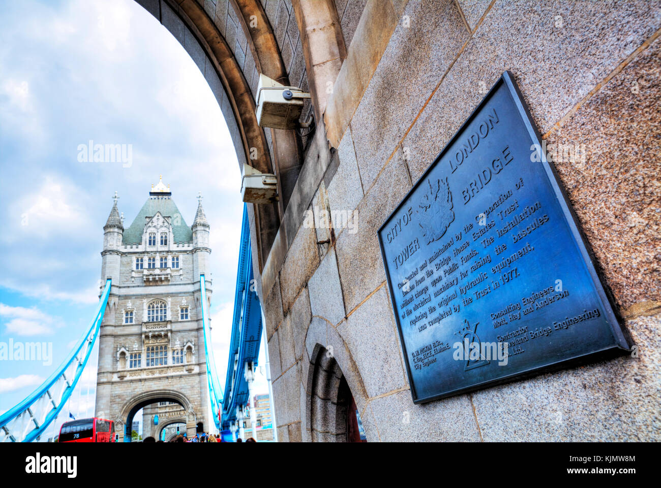 Tower Bridge Londres Royaume-Uni l'Angleterre, le Tower Bridge London City, Tower Bridge Londres signe UK, Londres Monument, Londres, Londres City, UK England, UK Banque D'Images