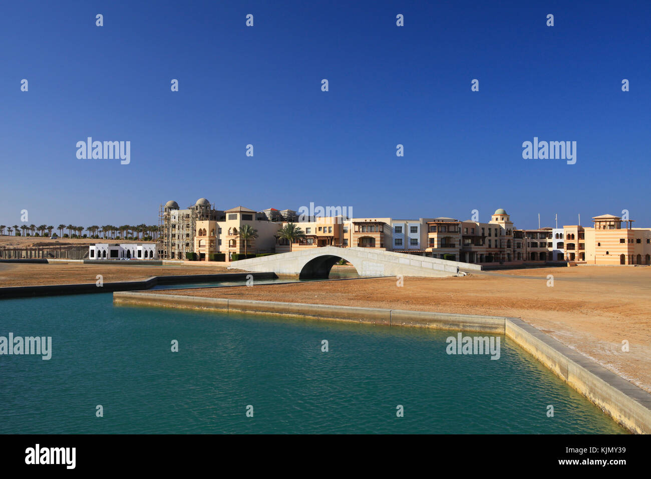 Port Ghalib, un beau port de plaisance, ville touristique et près de Marsa Alam, Egypte. Banque D'Images