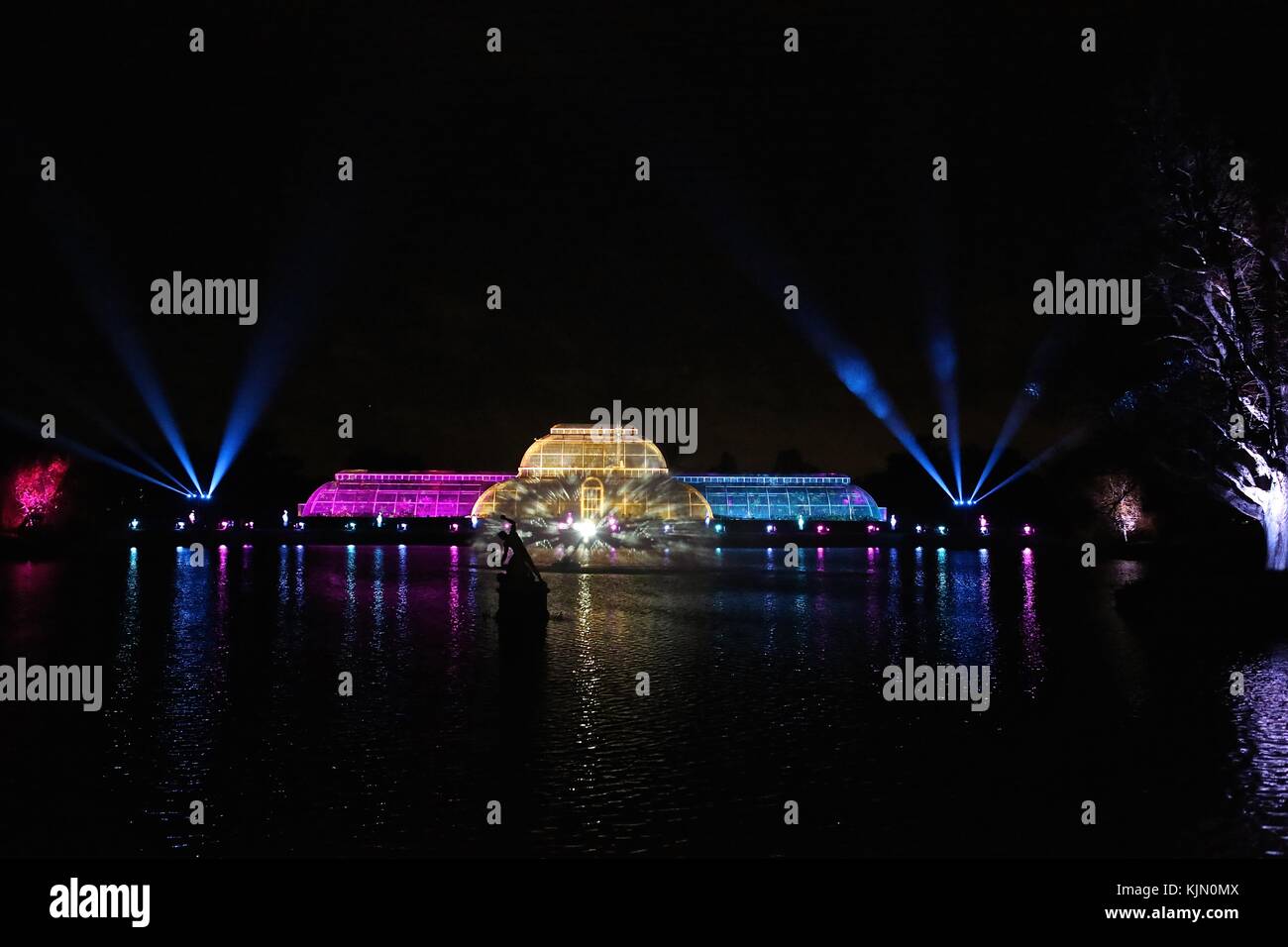 Les jardins de Kew à Noël Banque D'Images