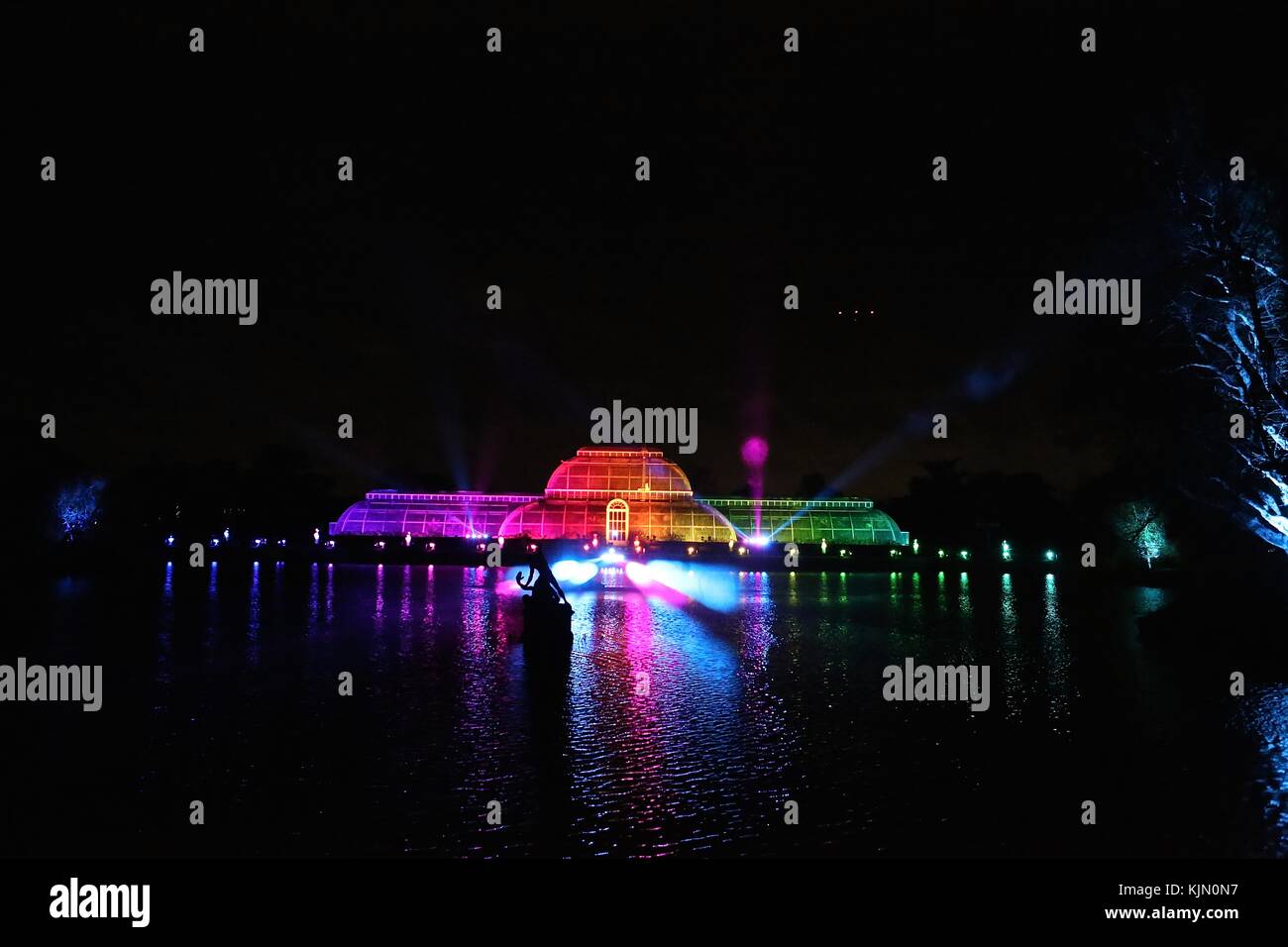 Les jardins de Kew à Noël Banque D'Images