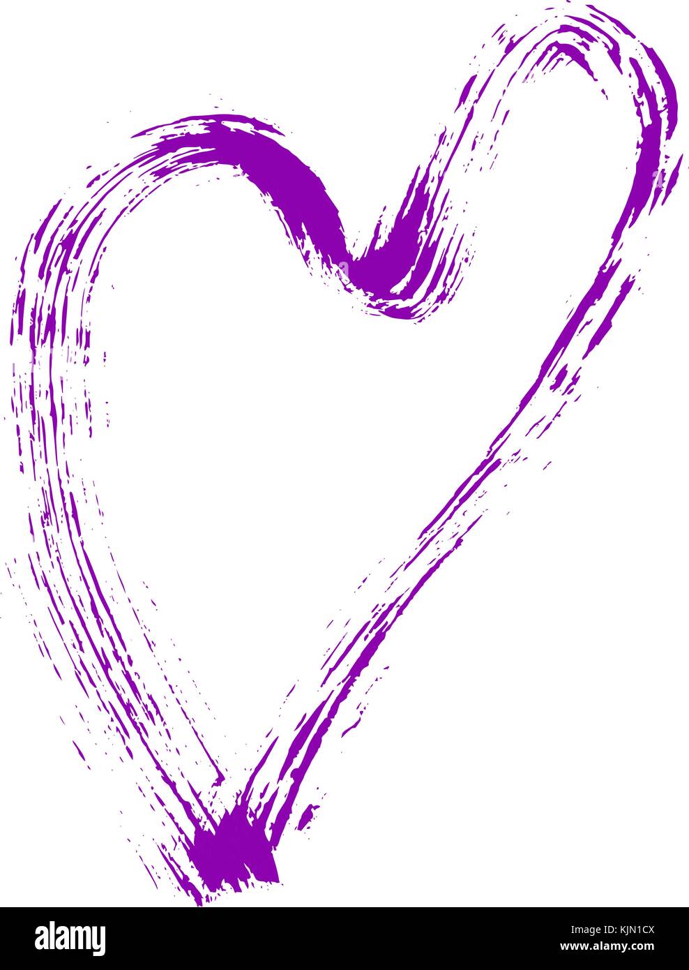 Motif Coeur Pour Les Symboles Amoureux Dessin A La Main Texture Grunge Pinceau Symbole Decoratif De L Amour Eternel Image Vectorielle Stock Alamy