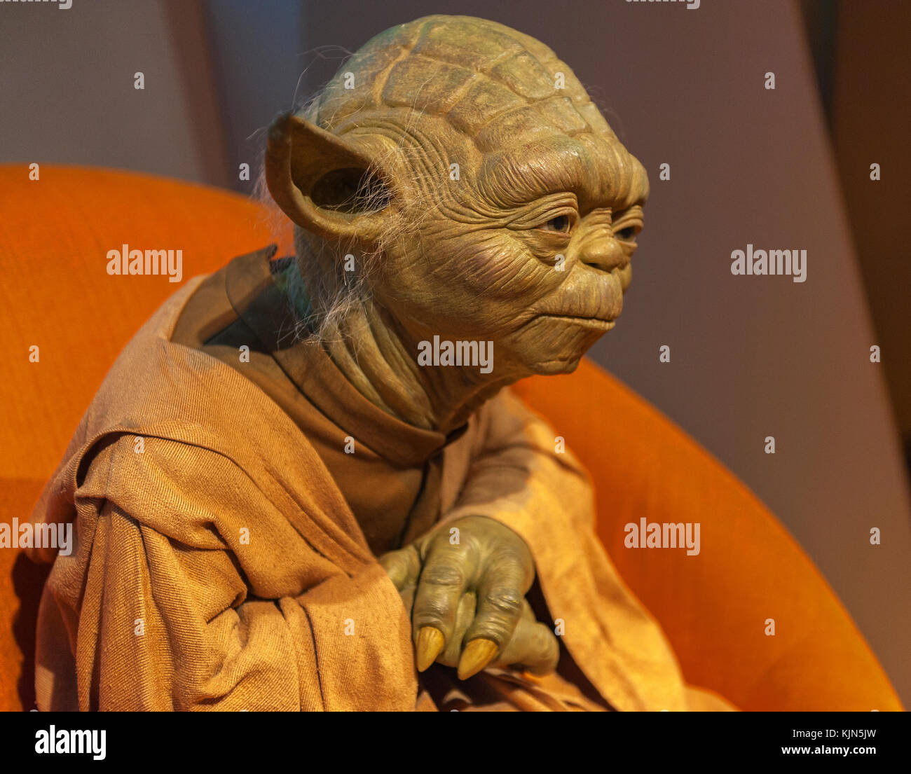 Berlin, Allemagne - Mars 2017 : Maître Yoda figure en cire Madame Tussaud's museum Banque D'Images