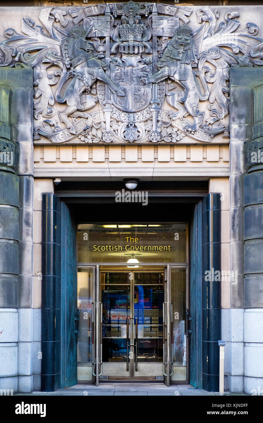 Extérieur de la maison St Andrews du gouvernement écossais sur Calton Hill inn Edinburgh, Écosse, Royaume-Uni. Banque D'Images