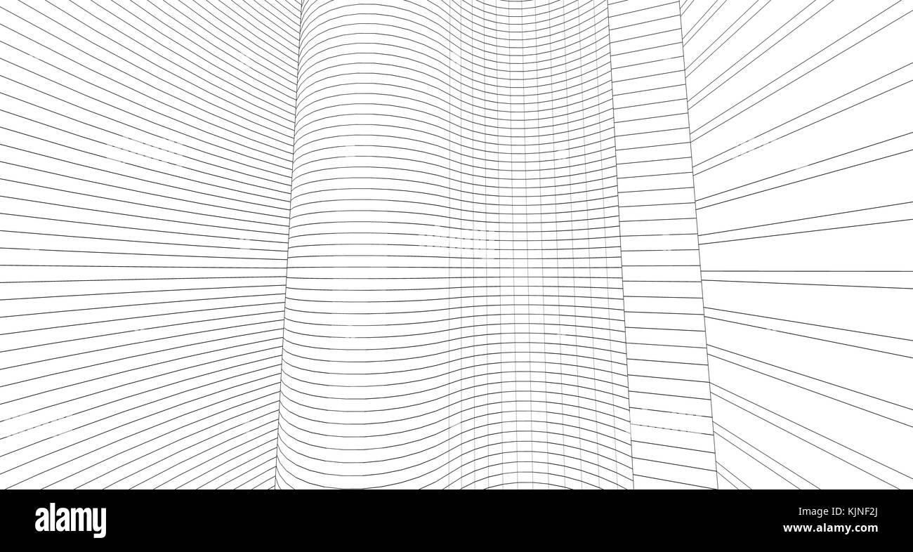 Croquis dessin architectural abstrait,Illustration Banque D'Images