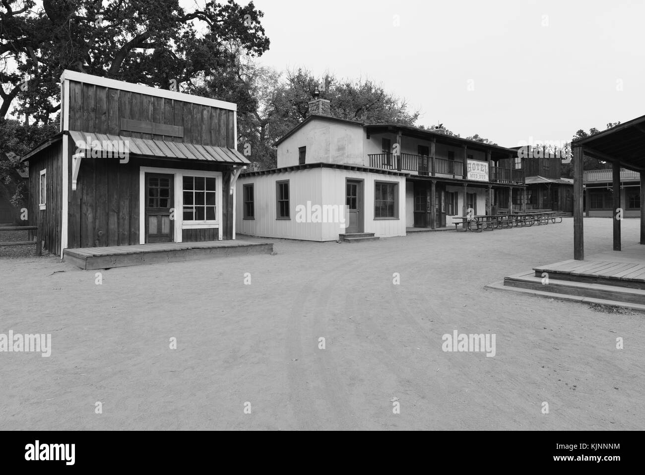 Une ville fantôme de l'ouest sauvage en Amérique. Banque D'Images