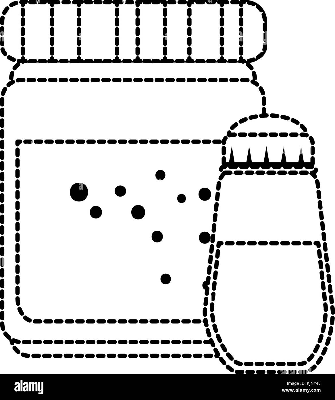 Bouteilles d'épices vecteur icône isolé illustration design Illustration de Vecteur