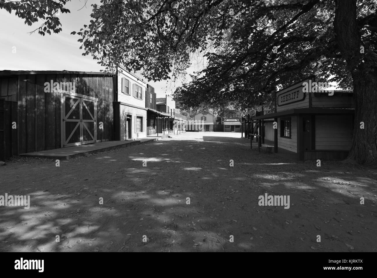 Une ville fantôme de l'ouest sauvage en Amérique. Banque D'Images