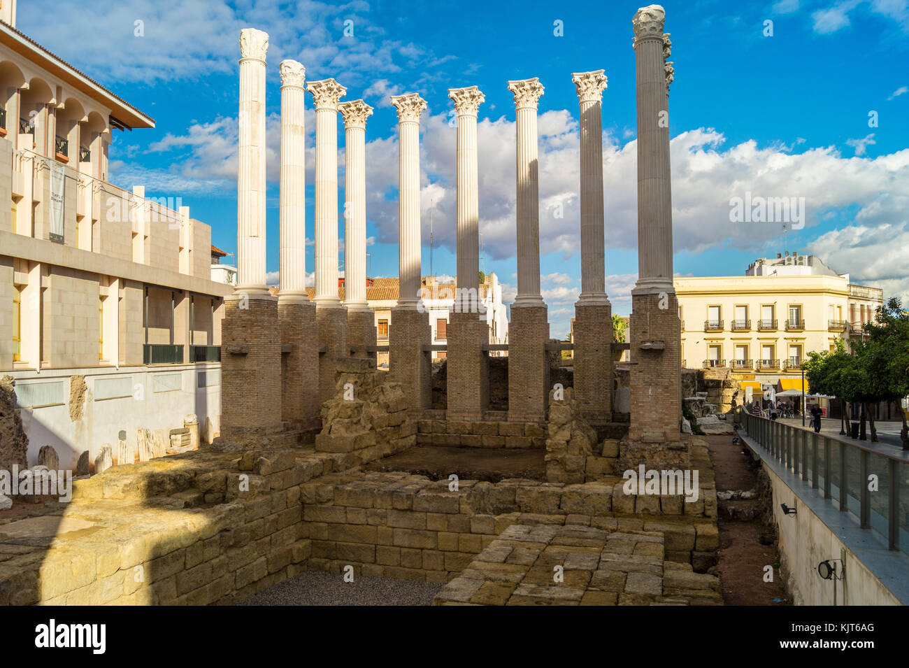 Temple romain, 1er siècle, Cordoue, Andalousie, Espagne Banque D'Images
