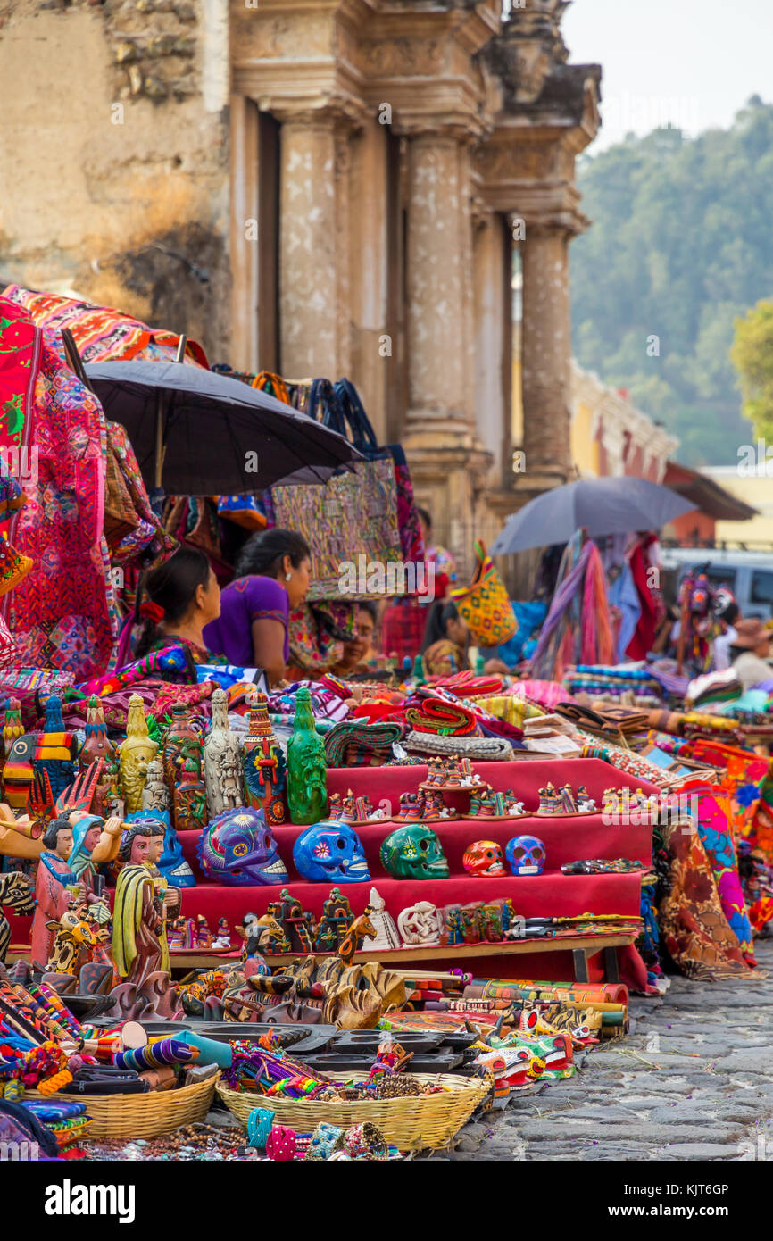 Marché Craftswork | Antigua | Guatemala Banque D'Images