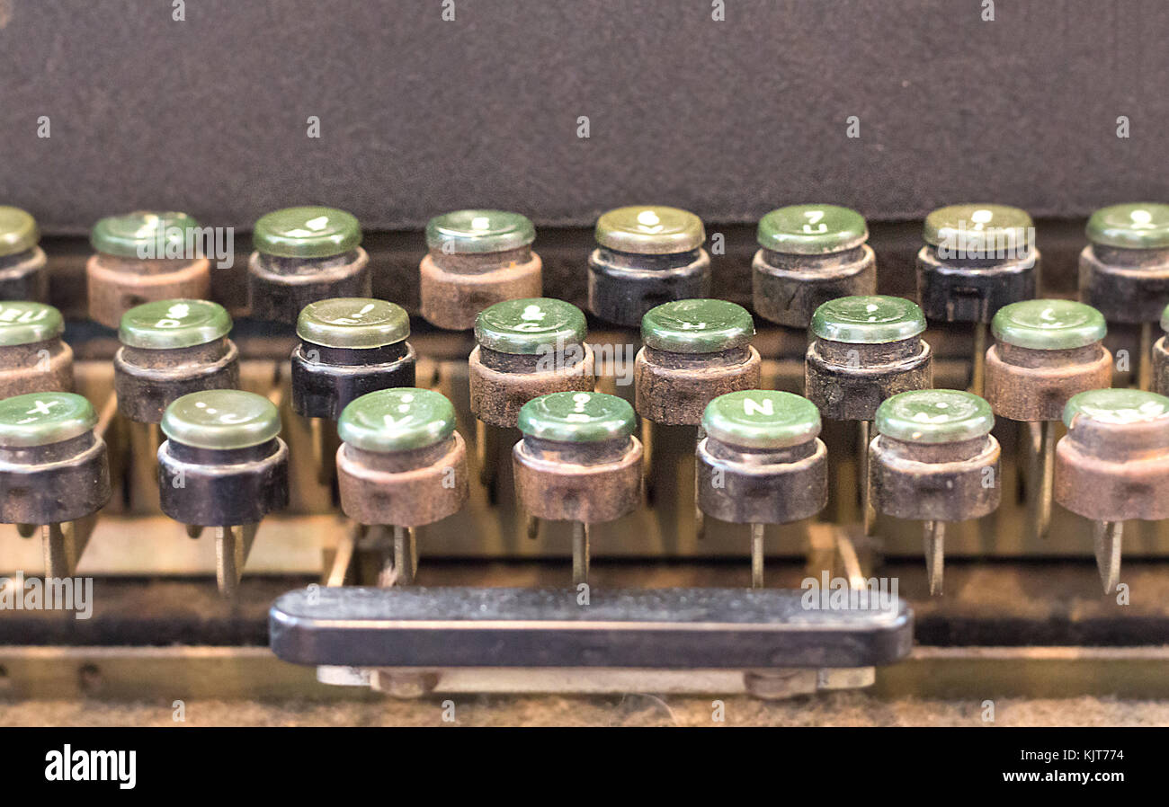 Libre d'une machine à écrire vintage teleprint. Banque D'Images
