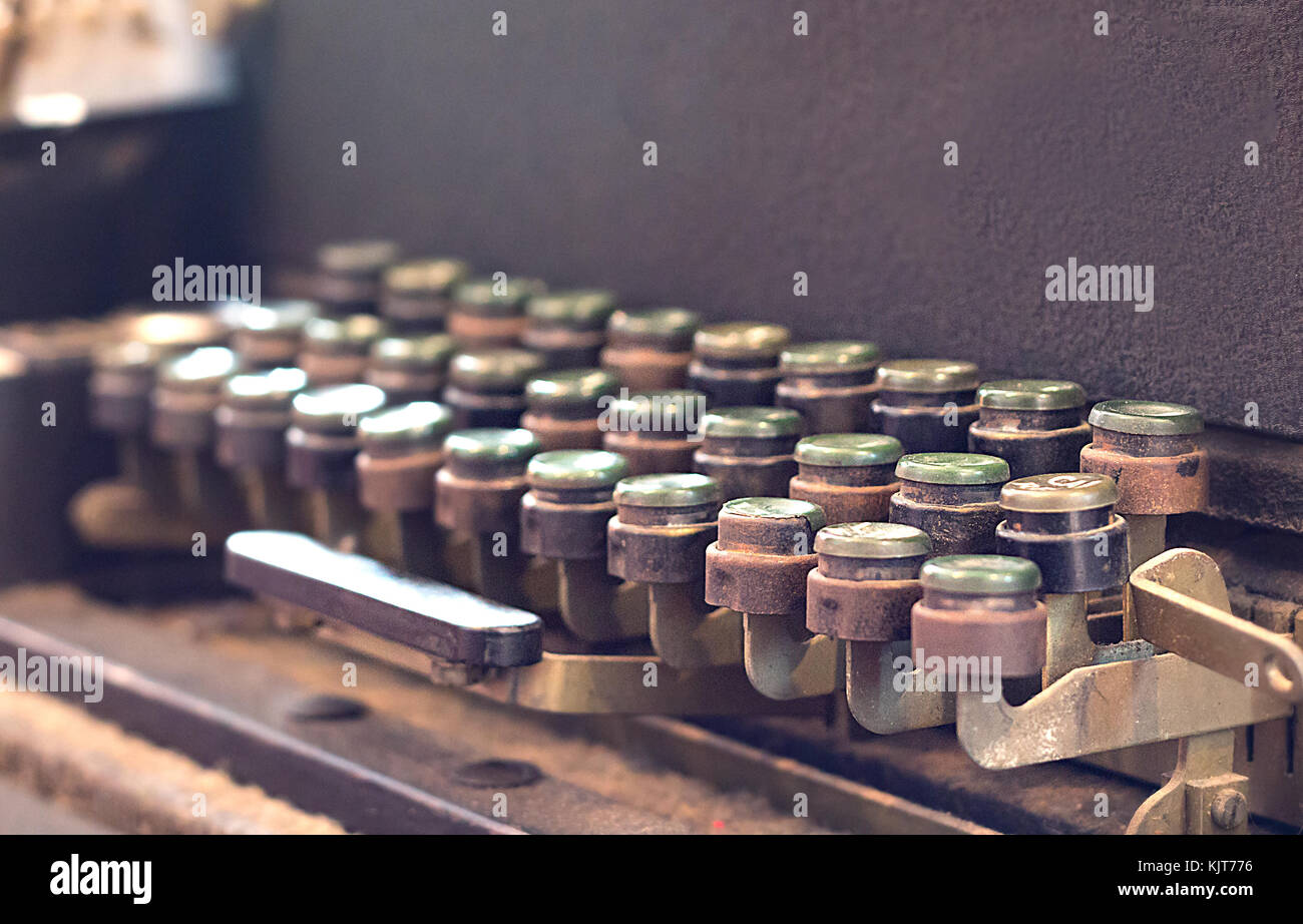 Libre d'une machine à écrire vintage teleprint. Banque D'Images