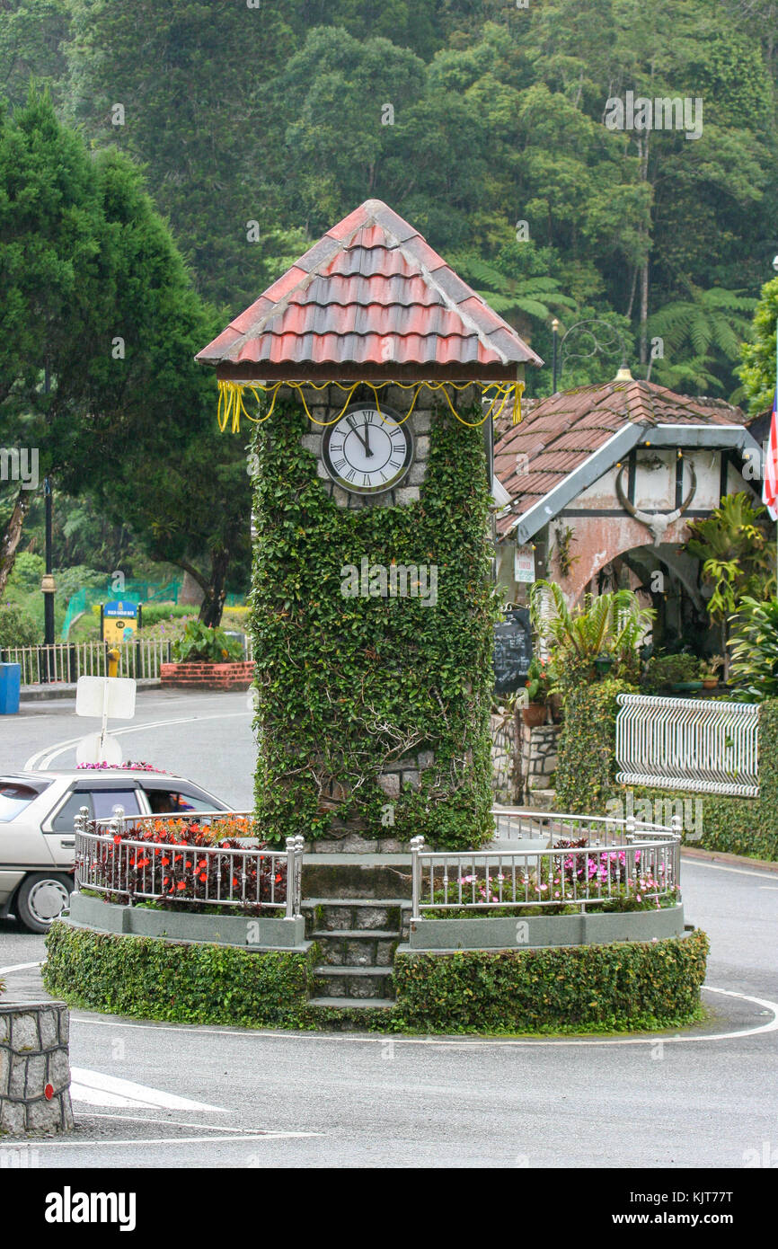 La tour de l'horloge dans Fraser's Hill, la Malaisie Banque D'Images