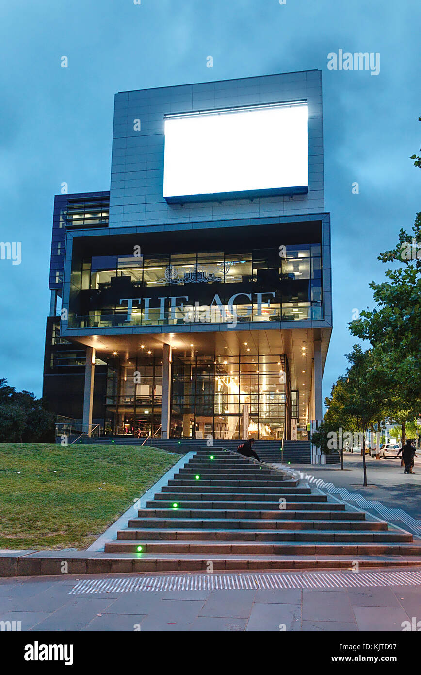 Le siège de l'âge, nommé Media House, sur Spencer et Collins Street Melbourne, Australie Banque D'Images