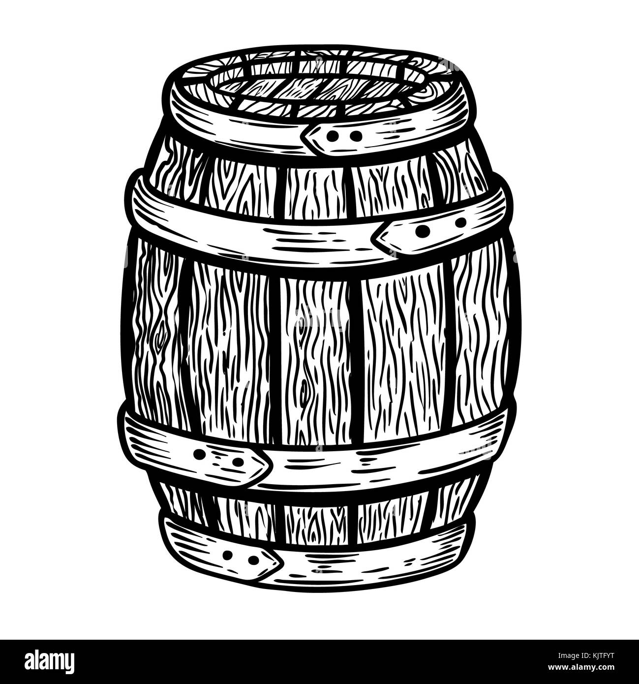 L'illustration du fourreau en bois isolé sur fond blanc. élément de conception de logo, étiquette, emblème, signe. vector illustration Banque D'Images