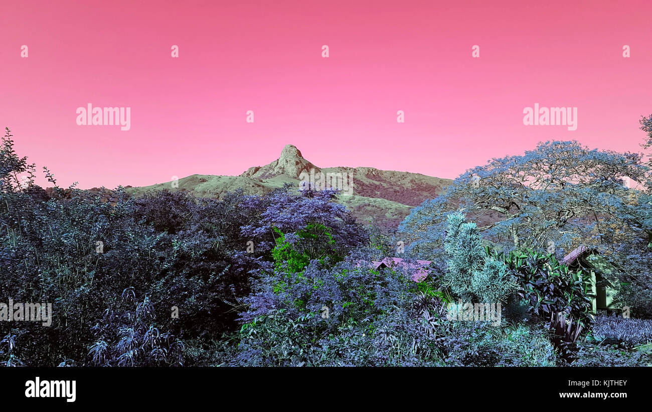 Paysage du Swaziland filtré avec couleurs abstraites Banque D'Images