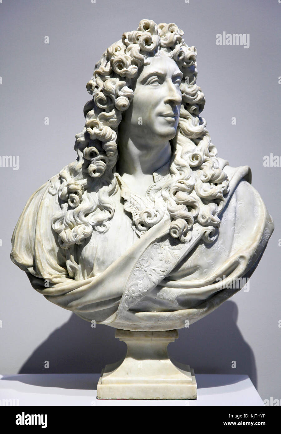 Portrait de Charles le Brun.premier peintre du roi de France Louis XIV 1643-1715. Banque D'Images
