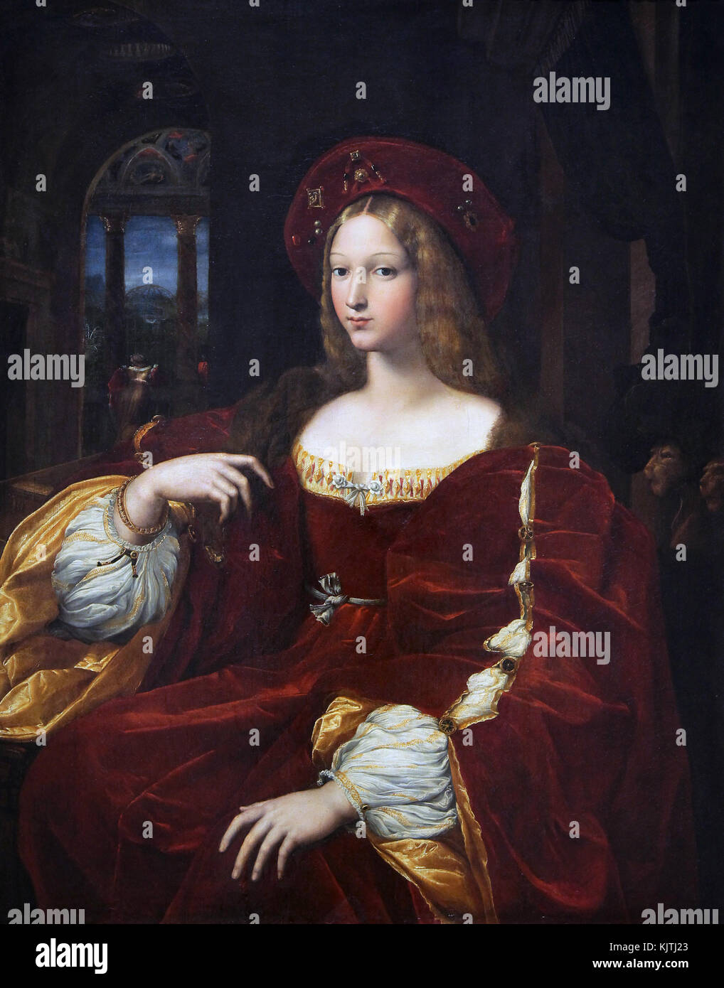 Portrait de Dona Isabel de Requessens. Vice-roi de Naples.anciennement appelé Portrait de Giovanna d'Aragona par Raphael Raffaello Santi Sanzio (1483-1520) Banque D'Images