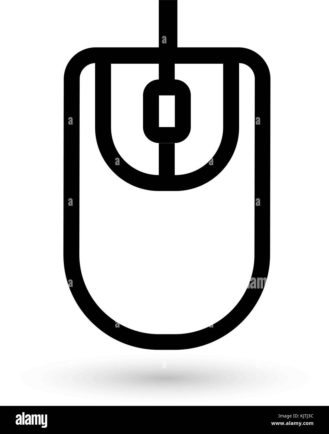 La souris sur l'icône pc linéaire. vector illustration eps8 Illustration de Vecteur