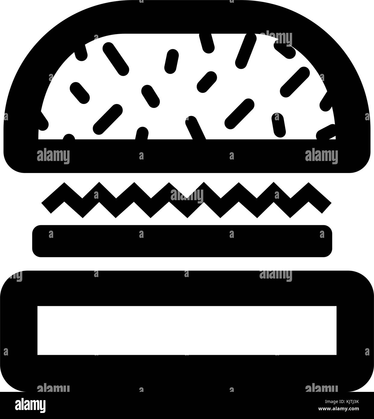 Ligne icône burger télévision vector illustration eps8 Illustration de Vecteur