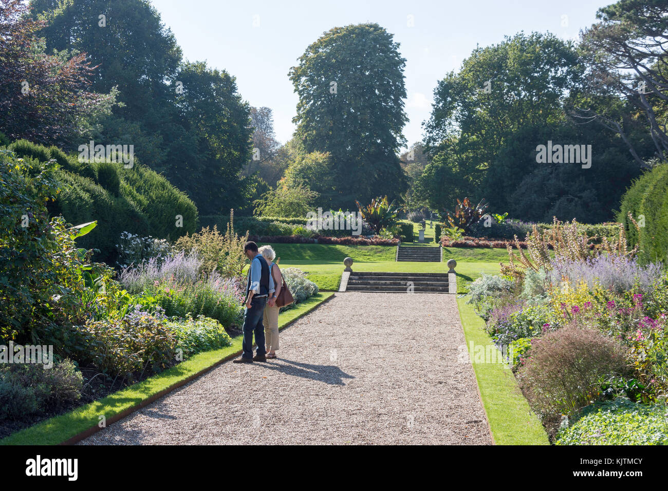 Au Château de Walmer Jardin Broadwalk & Gardens, Kingsdown Road, Walmer, Deal, Kent, Angleterre, Royaume-Uni Banque D'Images