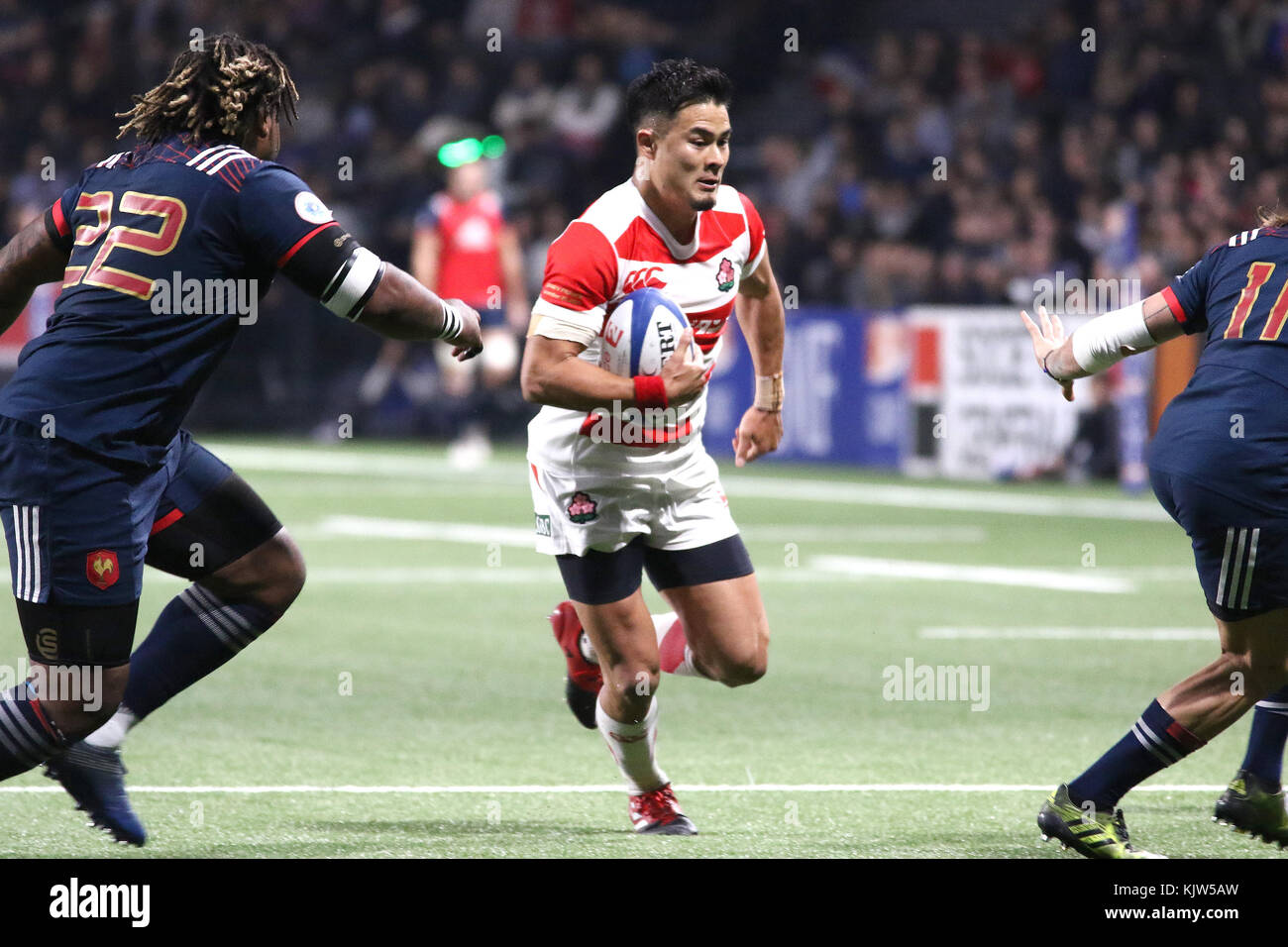 Paris, France. 25Th Nov, 2017. Yu Tamura en action au cours de l'International test match entre la France et le Japon à U Arena. Crédit : Nicolas Briquet/SOPA/ZUMA/Alamy Fil Live News Banque D'Images