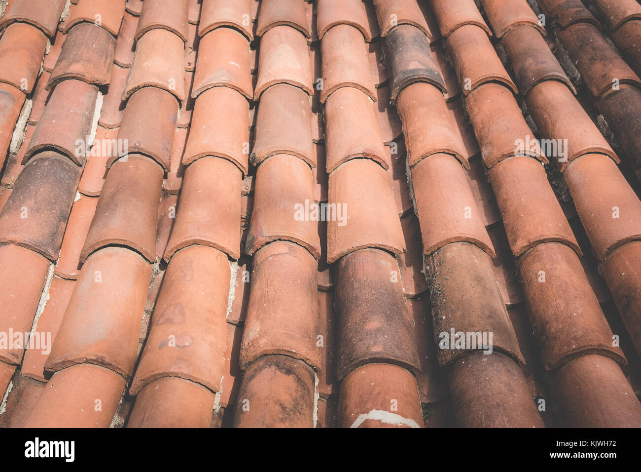Contexte - tuile tuiles de toiture - gros plan Banque D'Images