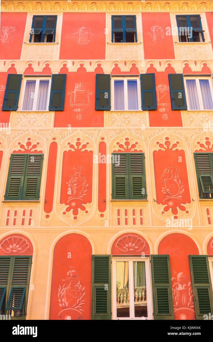 Trompe-l'œil typiques de l'art style Italie Santa Margherita Banque D'Images