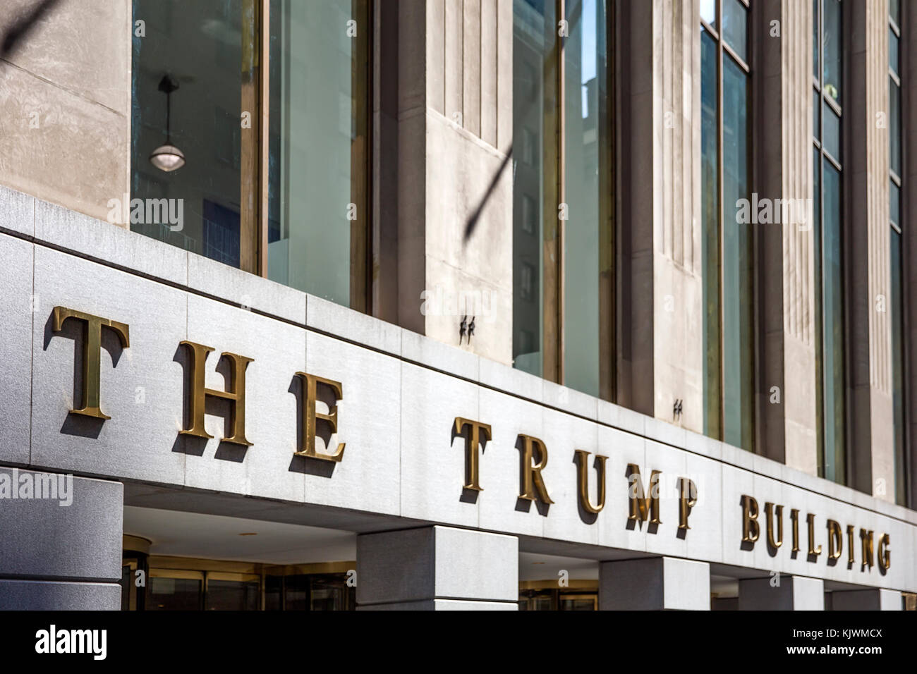 Détail de Trump Building à New York. Ce gratte-ciel a été construit à 1930 et à partir de 2000 est un monument de New York. Banque D'Images