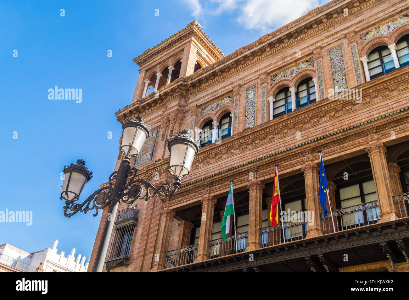 Bâtiment du gouvernement espagnol au style architectural néo Renaissance, Séville, Andalousie, Espagne Banque D'Images