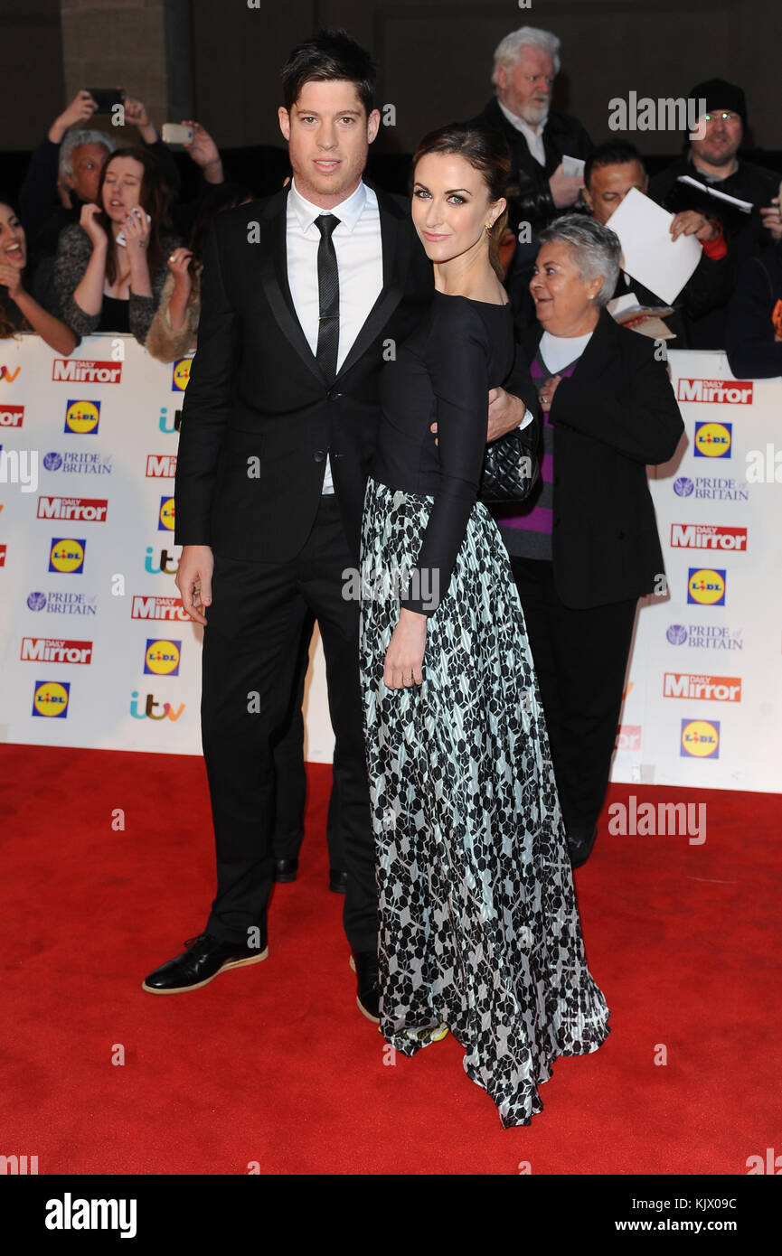 Katherine Kelly et son mari Ryan Clark assistent aux Pride of Britain Awards 2014 au Grosvenor House Hotel à Londres. 6 octobre 2014 © Paul Treadway Banque D'Images