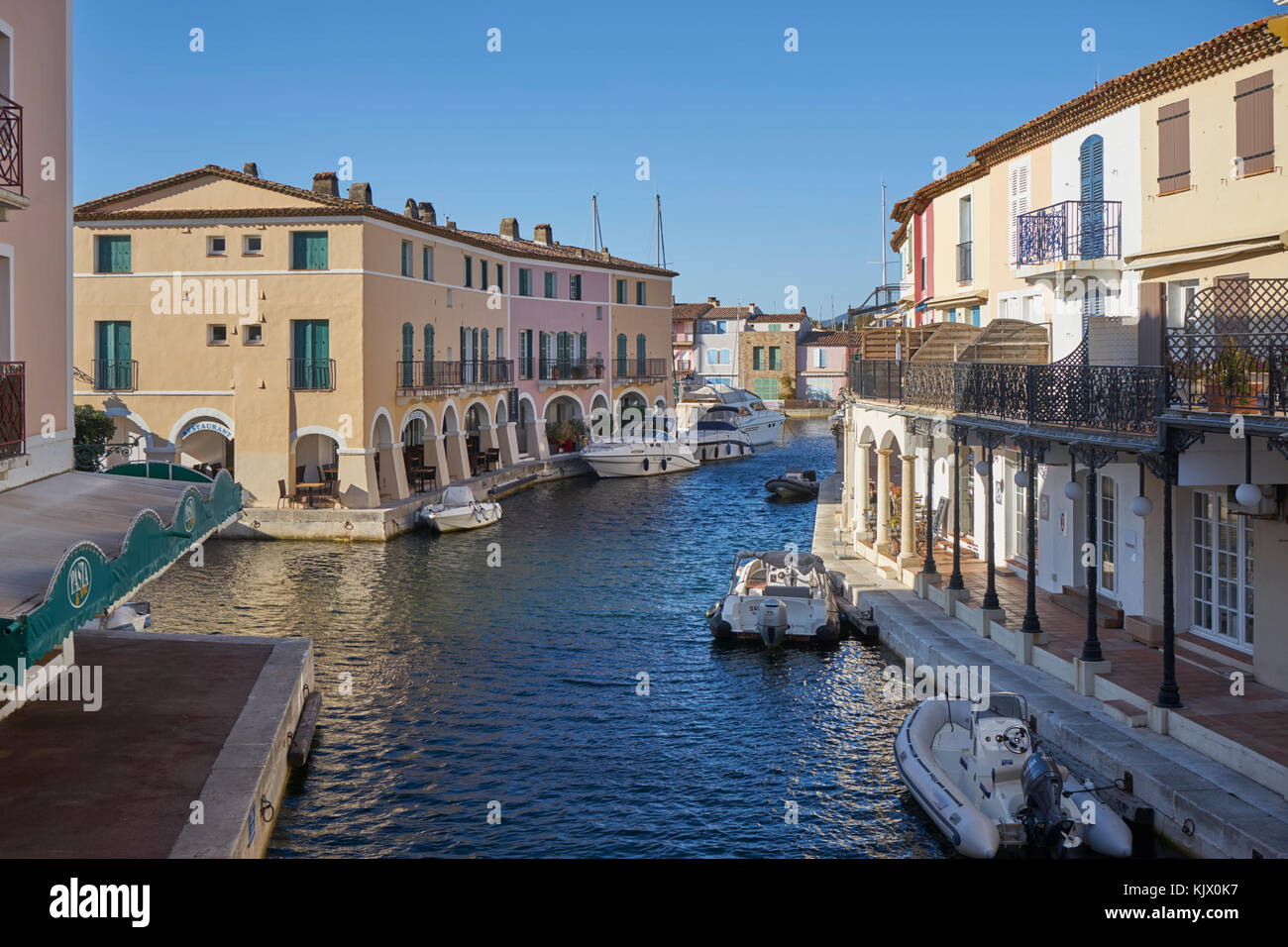 Port Grimaud Village et Port, Proche st tropez, Côte d'Azur, Riviera, sud de la france Banque D'Images
