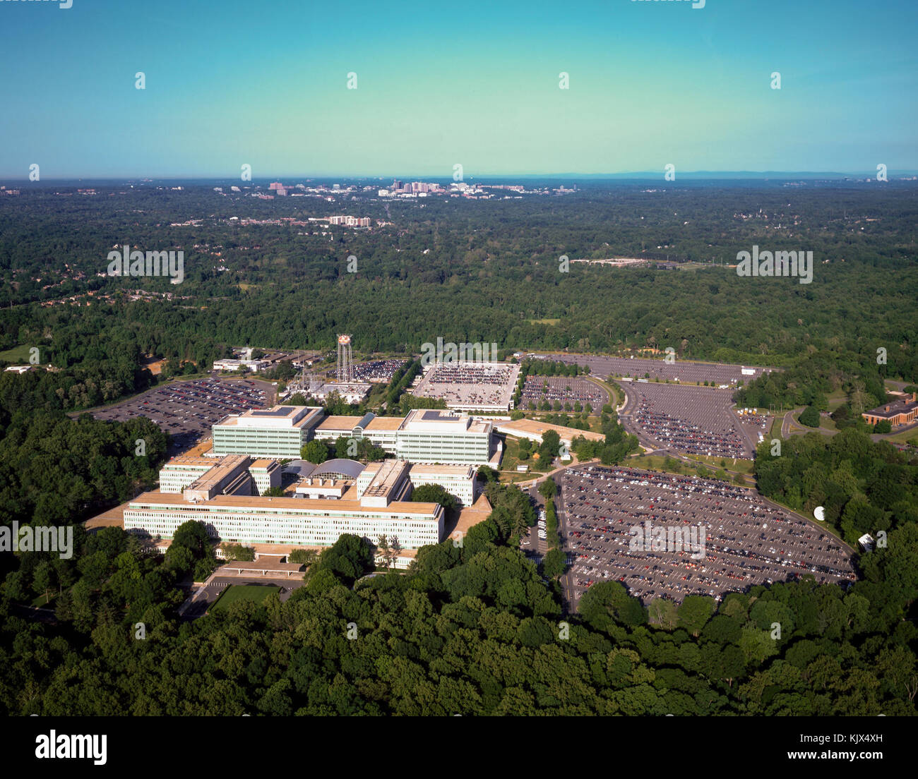 Vue aérienne de l'Agence centrale de renseignement (siège, Langley, Virginia corrigé Banque D'Images