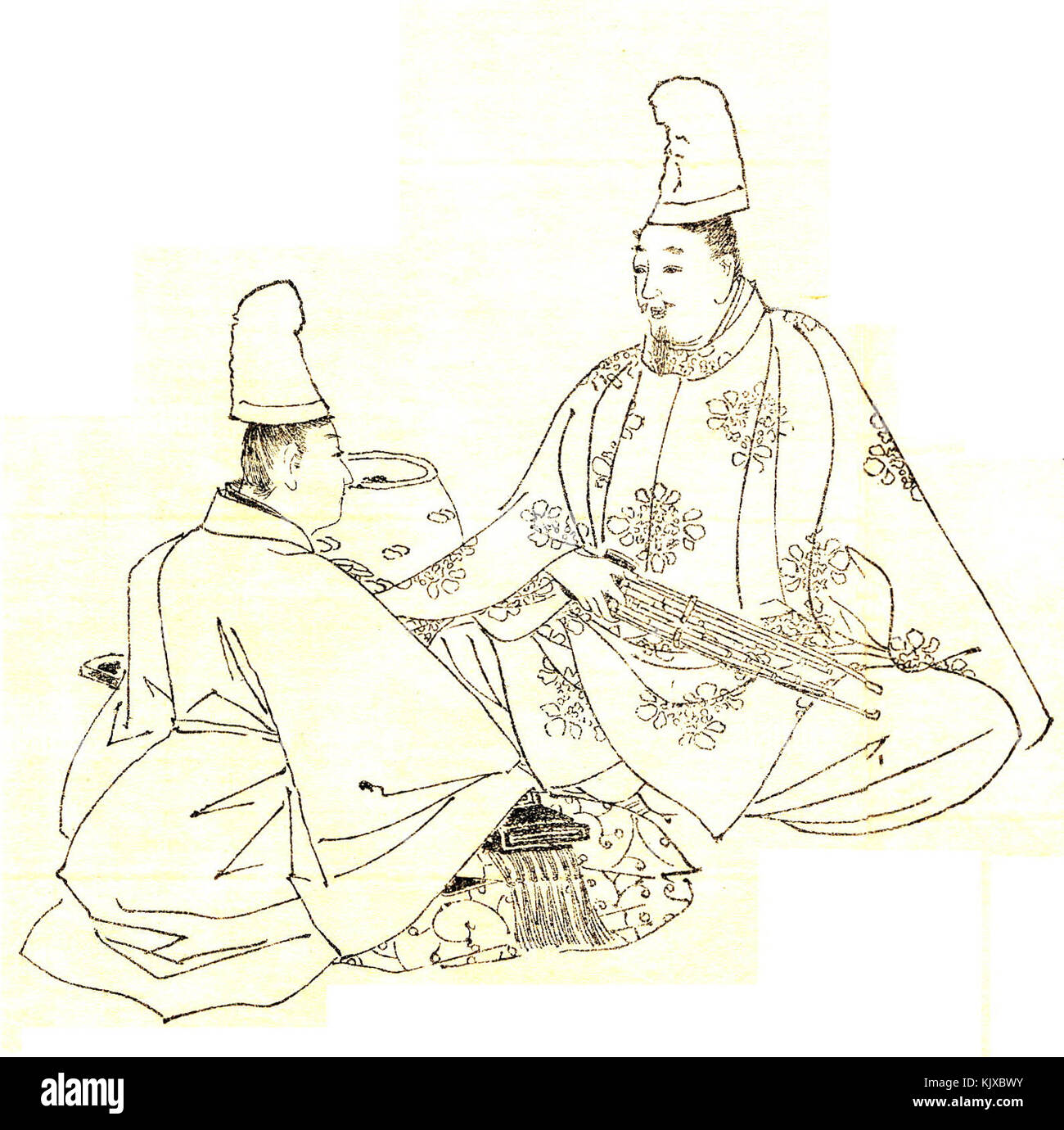 Minamoto no Makoto était un noble japonais et chef militaire de l'époque Heian. Il est connu pour son rôle dans le clan Minamoto et ses contributions à l'histoire et à la culture japonaises à l'époque médiévale. Banque D'Images