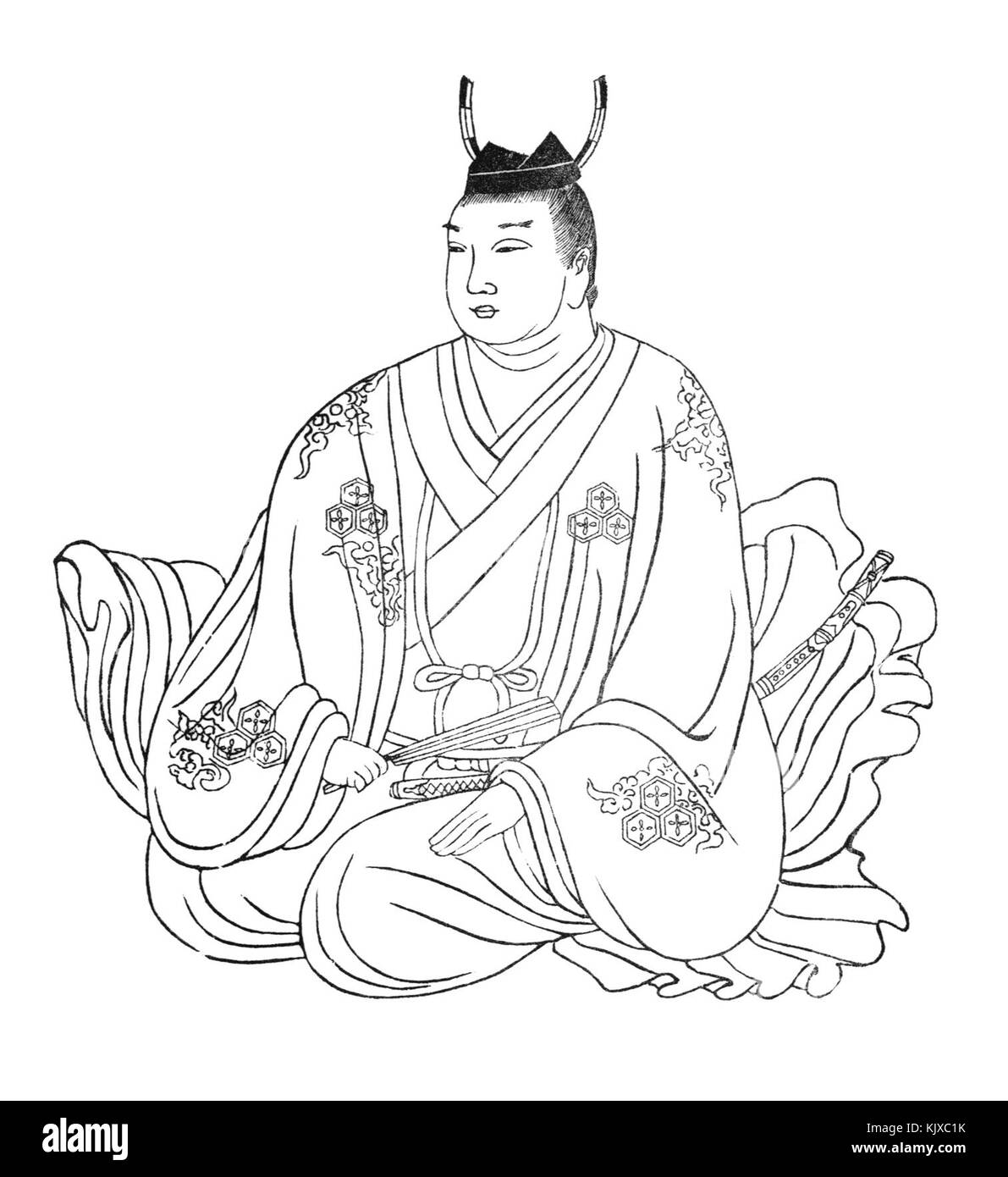 Naoe Kageaki était un samouraï de la période Sengoku au Japon, connu pour sa loyauté et ses prouesses militaires. Il a joué un rôle clé dans les batailles de l'époque et a contribué au paysage politique et militaire de l'époque. Banque D'Images