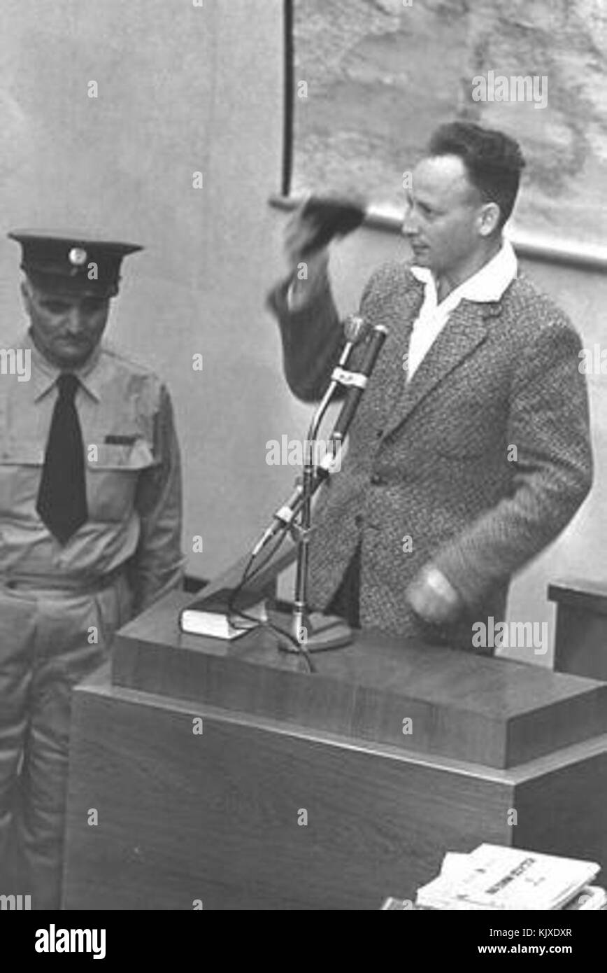 Avraham Aviel au procès Eichmann1961 Banque D'Images