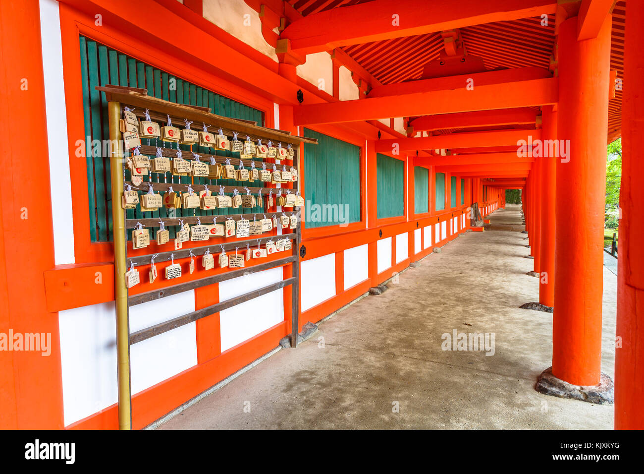 Des plaques lors d'ema-Kasuga Taisha Banque D'Images