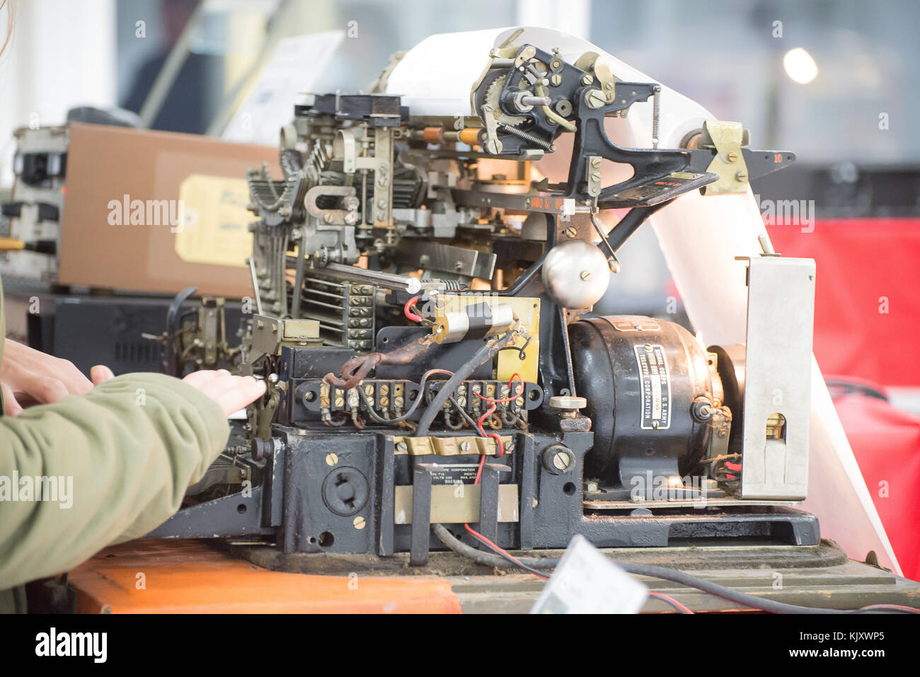 Message de transmission wwii Banque D'Images