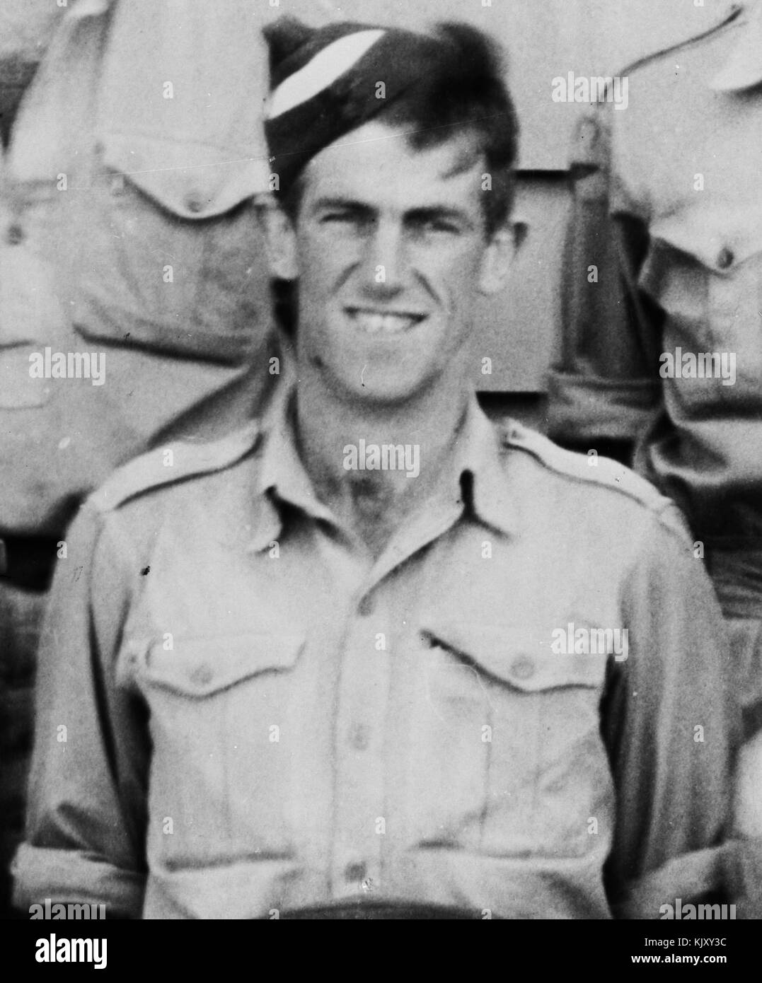 Edmund Hillary au Camp Delta, au cours de la SECONDE GUERRE MONDIALE près de Blenheim Banque D'Images